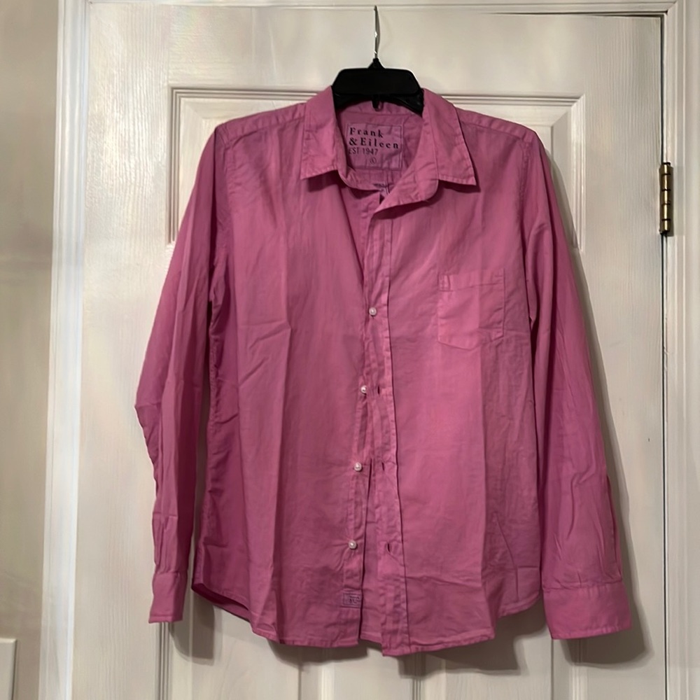 NWT Frank & Eileen tailored Oxford button down shirt, sz L, Orchid
